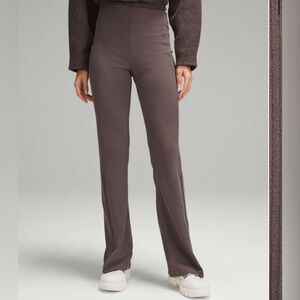 Lululemon Brushed Softstreme Ribbed Zip Flared Pants